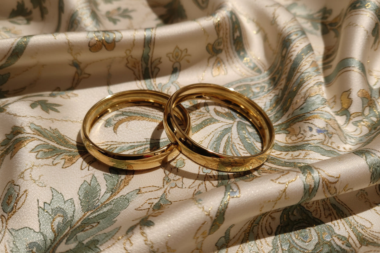 Bracelet jonc lisse doré en acier inoxydable – Dora