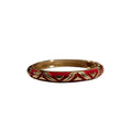 Bracelet jonc émaillé rouge Sofia acier inoxydable - Vue principale
