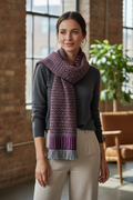 Foulard boréal prune - photo lifestyle
