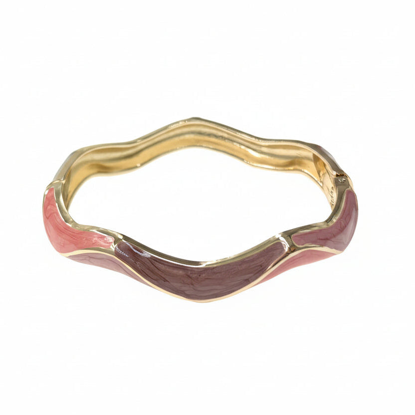 Bracelet jonc émaillé coloré Anna acier inoxydable Rouge - Vue principale