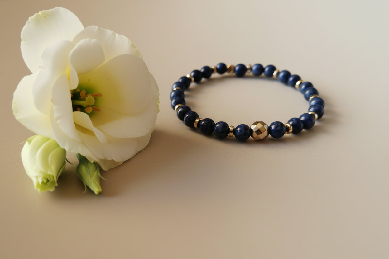 Bracelet en pierre de Labradorite et Hématite