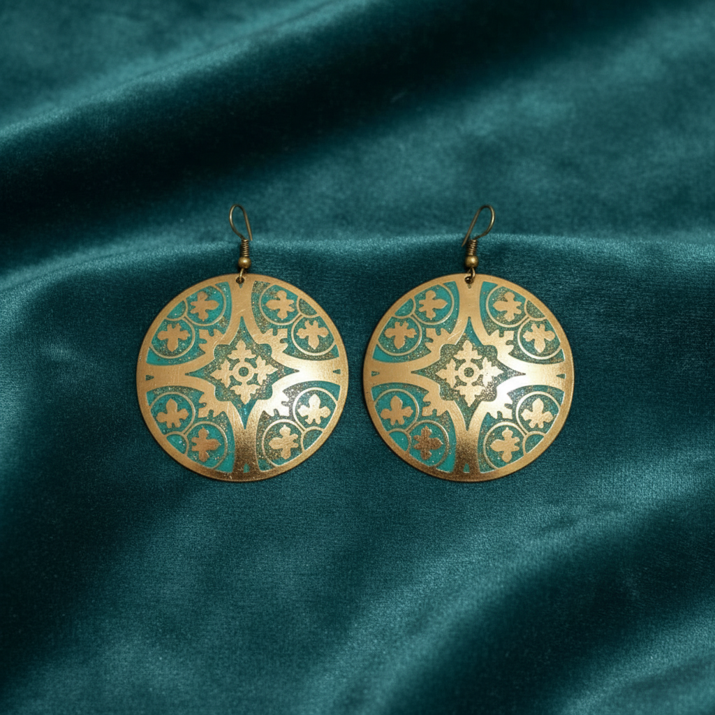 Boucles d'oreilles Mashad artisanales - Vue principale