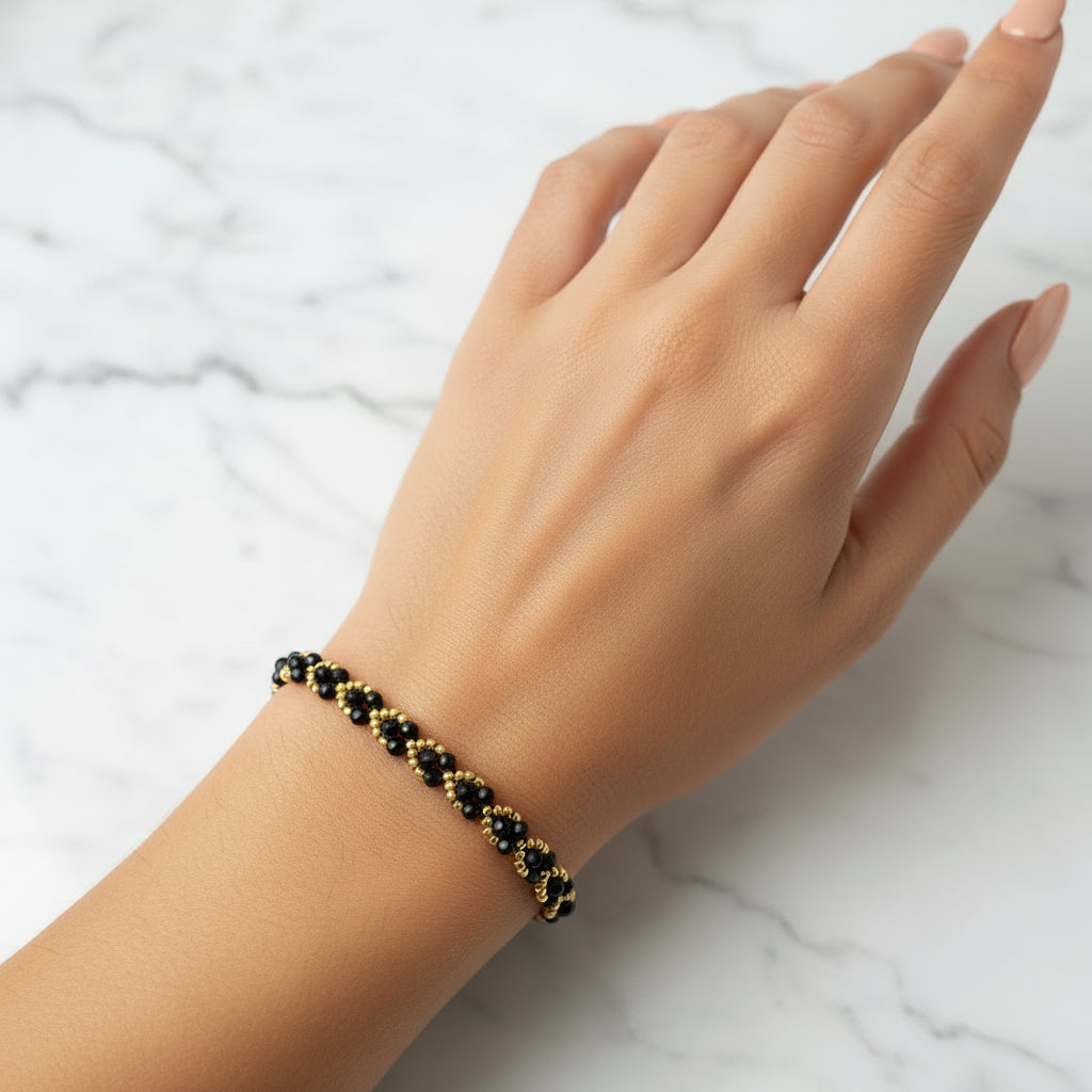 Bracelet agate noire
