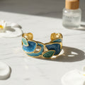Bracelet jonc bleu azur