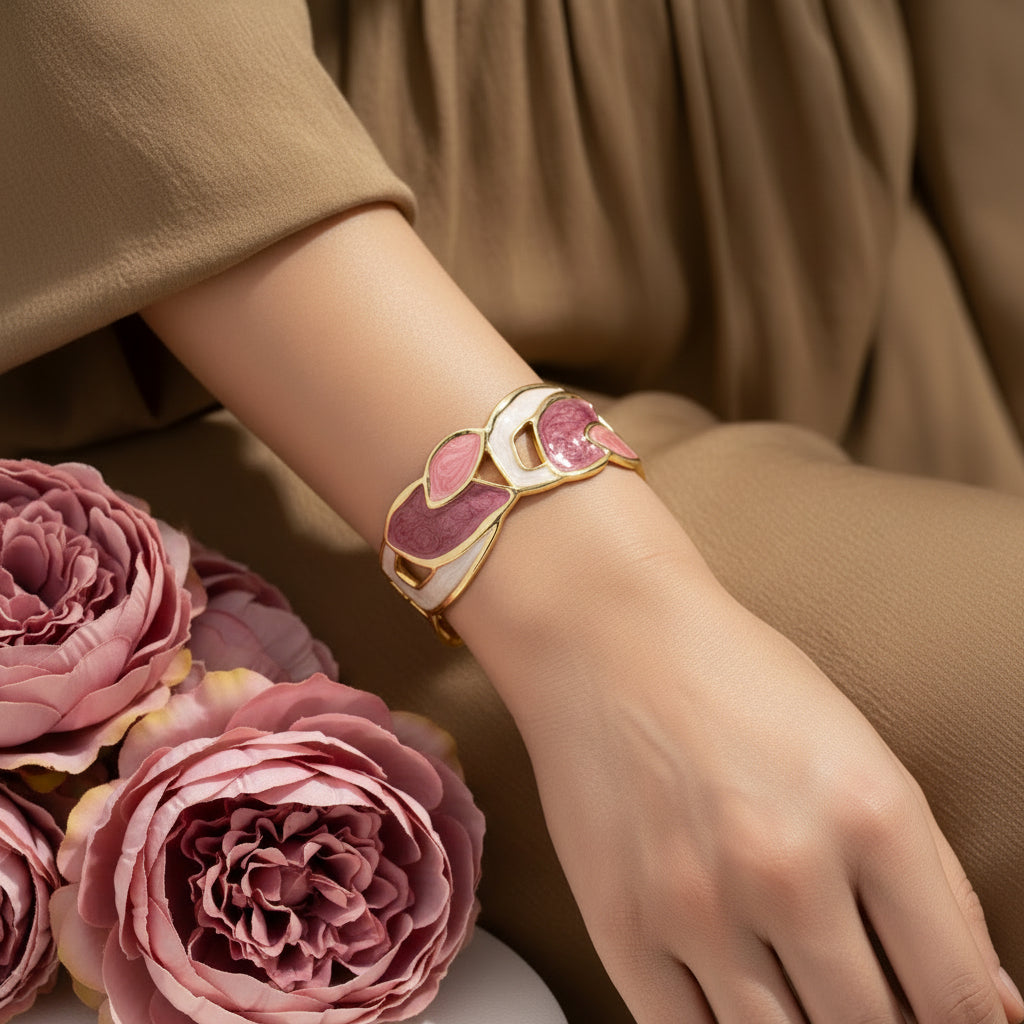 Bracelet jonc coloré acier inoxydable