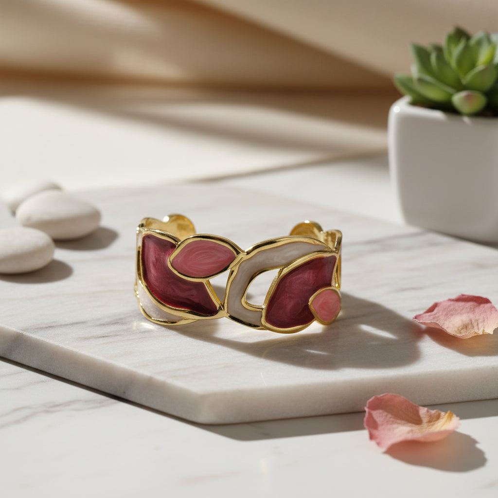 Bracelet jonc fuschia
