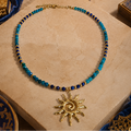 Collier apatite et lapis lazuli