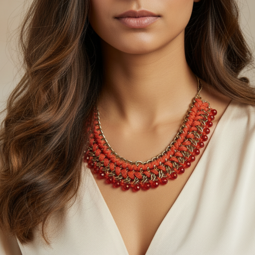 Collier kaveri corail