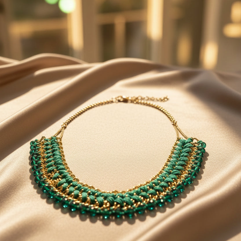 Collier kaveri vert