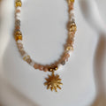 Collier pierre de lune et heishi citrine