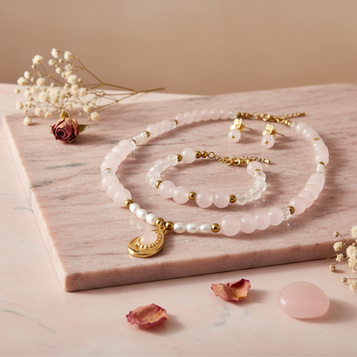 Set complet quartz rose