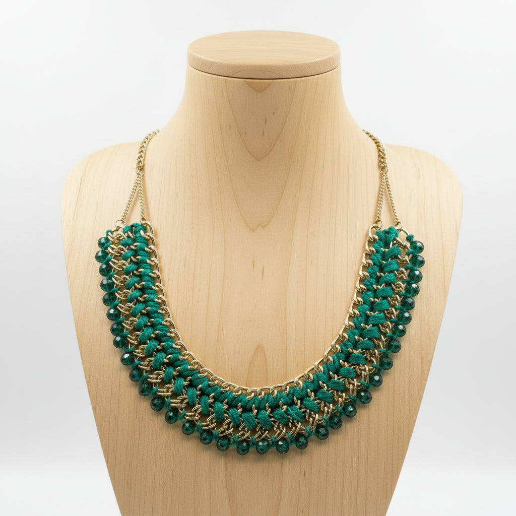 Collier vert création artisanale