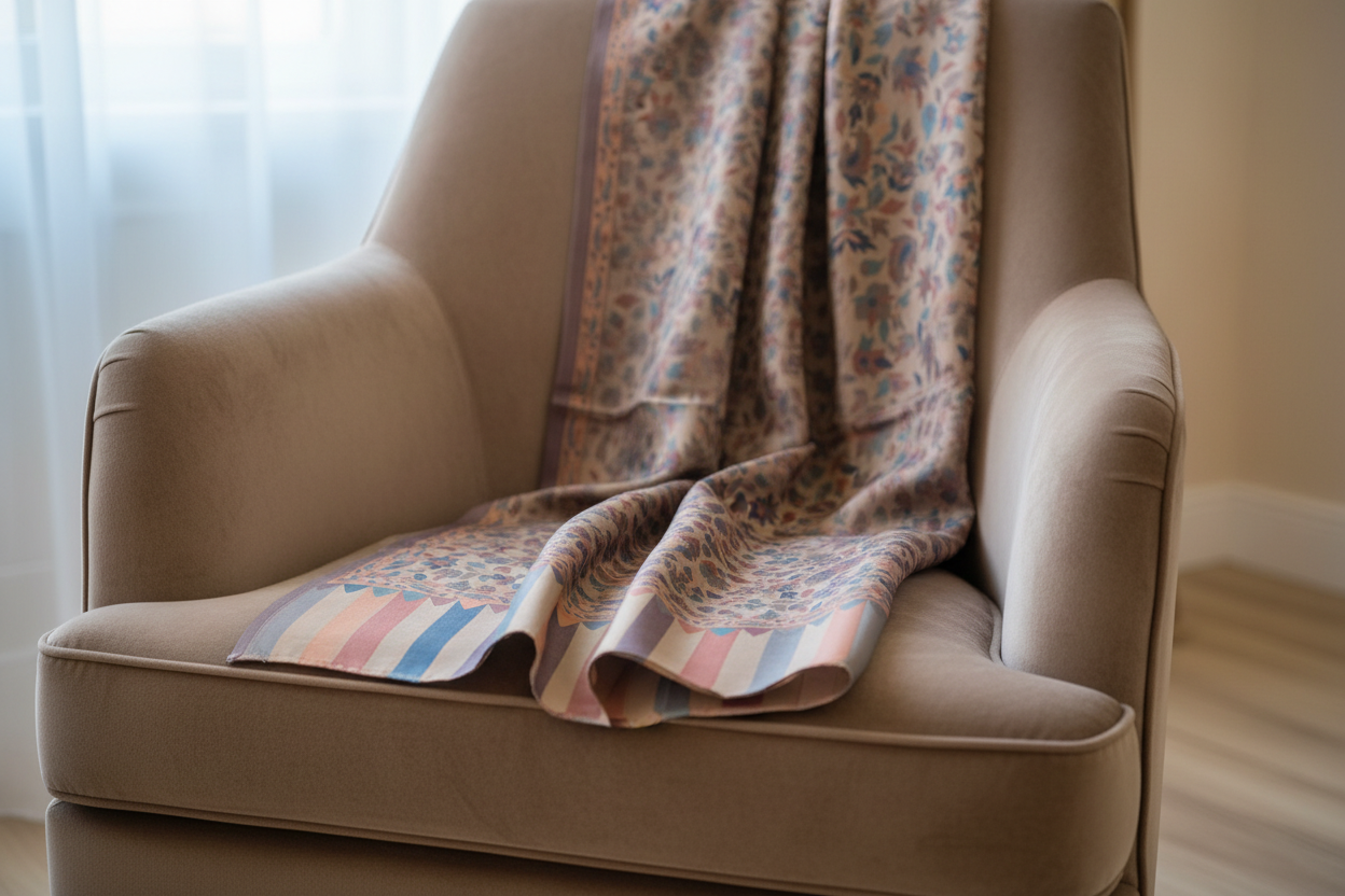 Châle Kashmiri en Bamboo Silk