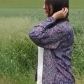 Kimono en soie indigo