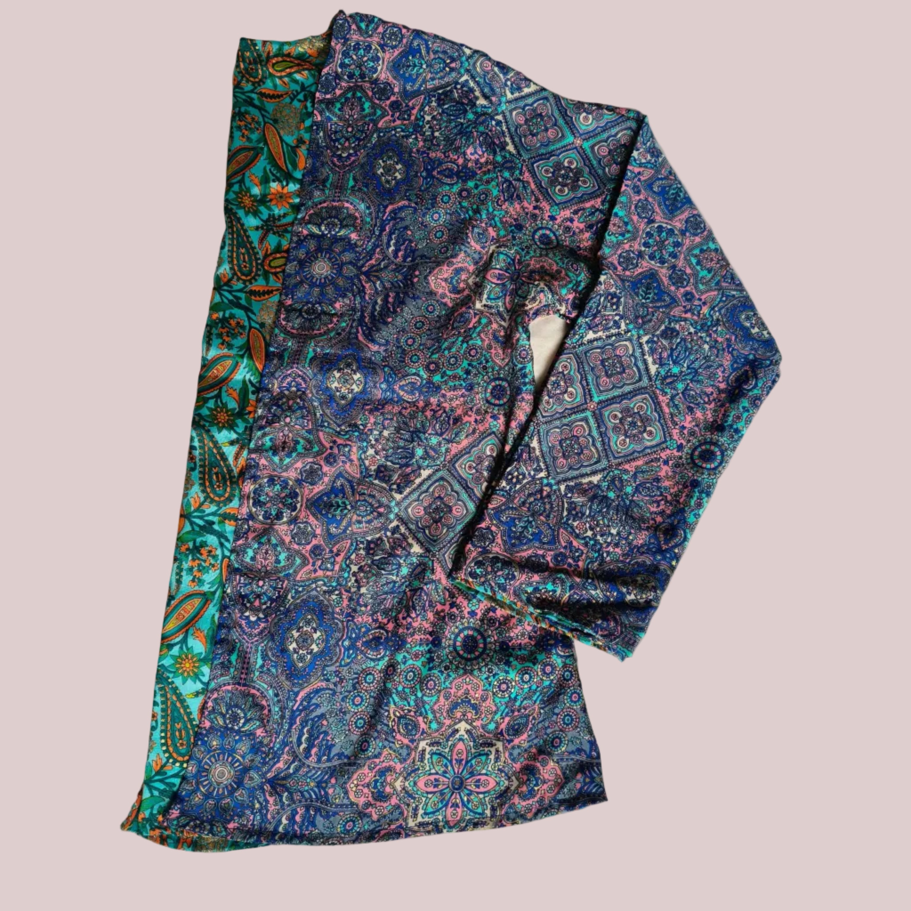Kimono plié soie et indigo