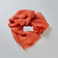 Foulard étole 100% lin couleur paprika unisexe