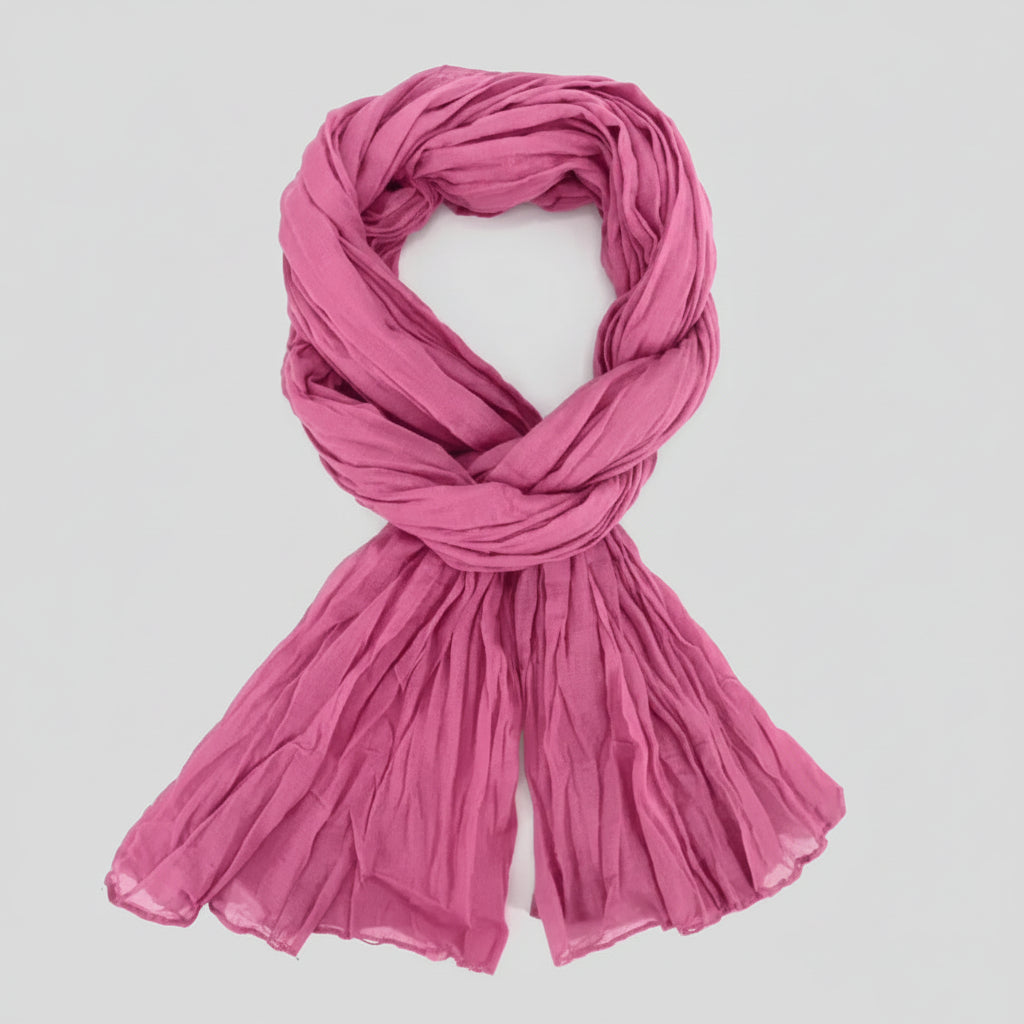 Foulard paréo coton uni couleur rose cachemire