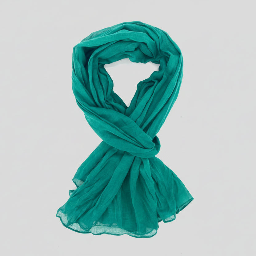 Foulard coton uni menthe