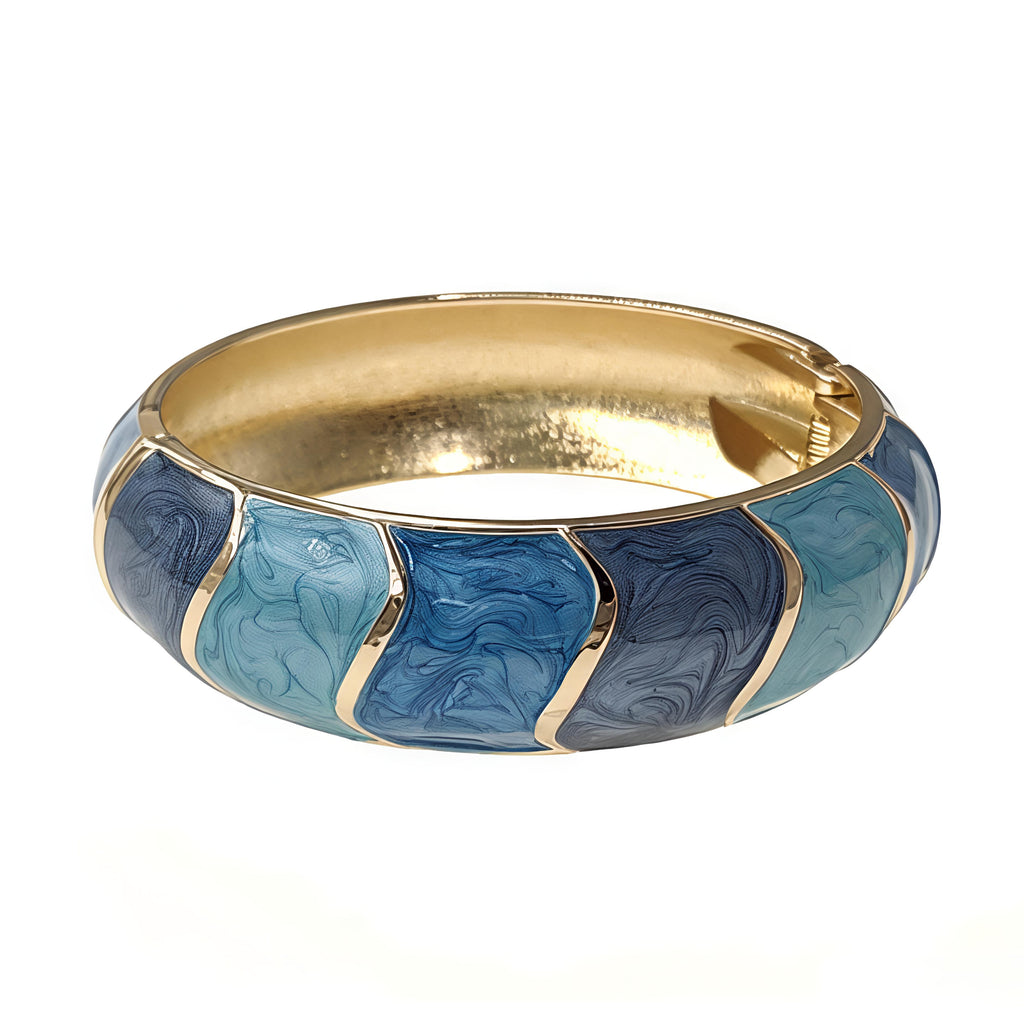 Bracelet jonc coloré Nina bleu - Vue d'ensemble